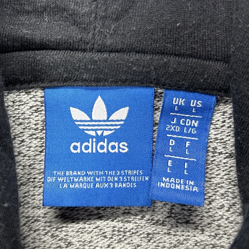 Vintage Nebraska‎ Cornhuskers adidas Sweatshirt Hoodie Mens Large Gray Knit